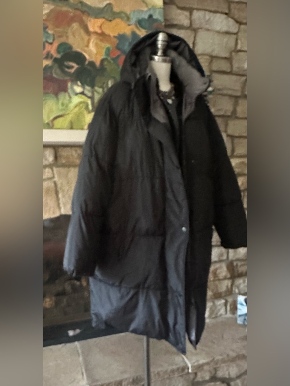 Black puffer coat 2 XL